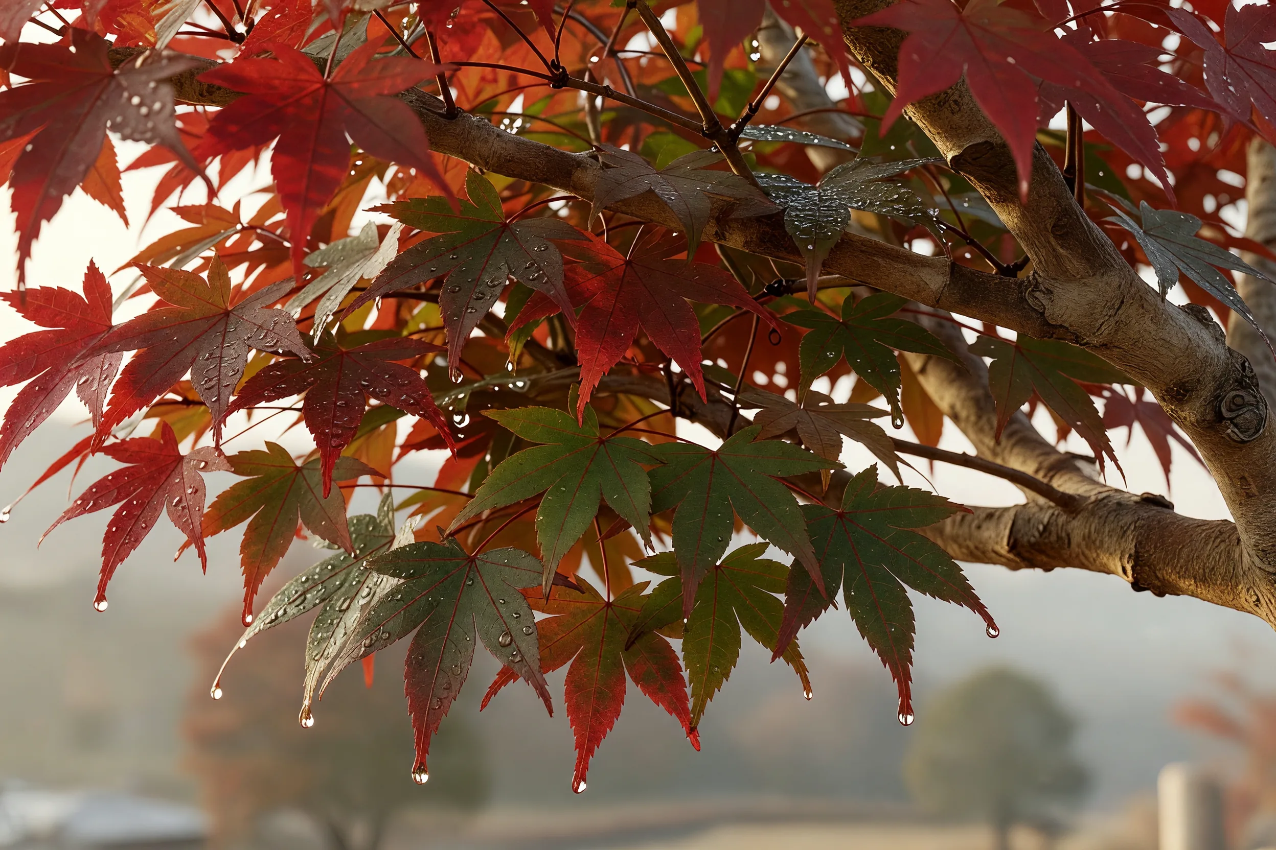 紅葉のクローズアップ